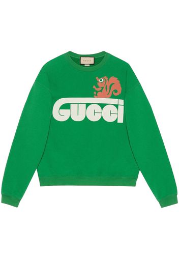 Gucci Retro Gucci Skunk-Print Sweatshirt Grass Green