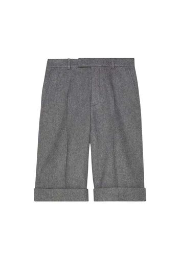 Gucci Melange Cloth Shorts Grey