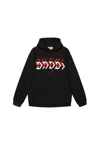 Gucci Jersey Sweatshirt With Gucci Mirror Print Black