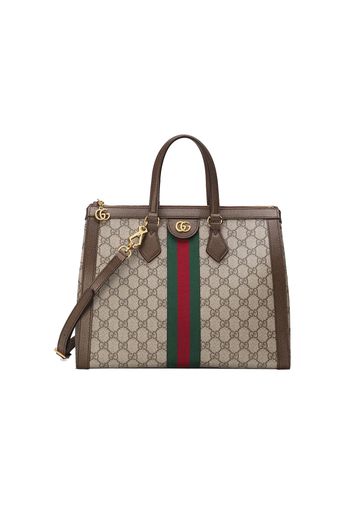 Gucci Ophidia GG Top Handle Bag Medium Beige/Ebony