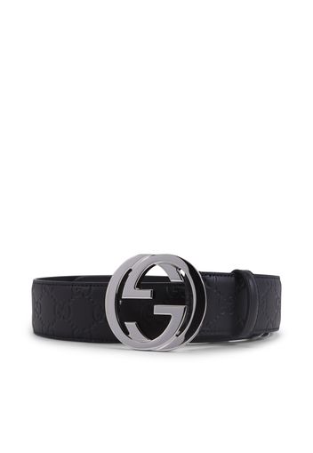 Gucci Interlocking G Belt Signature Guccissima Black