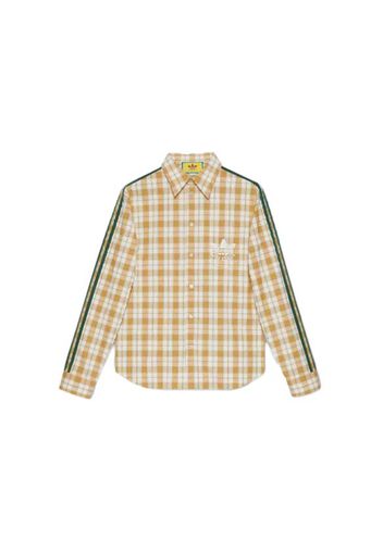 Gucci x adidas Long Sleeves Plain Cotton Logo Shirt White/Yellow/Green