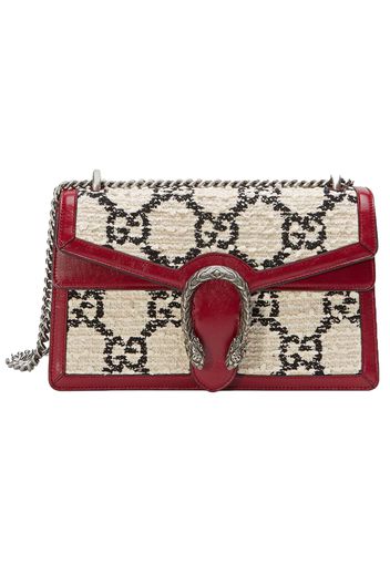 Gucci Dionysus Shoulder Bag GG Tweed Small White/Black