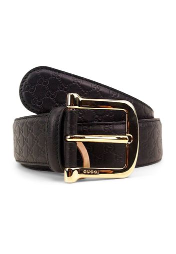 Gucci Signature Belt Guccissima Embossed Gold Black