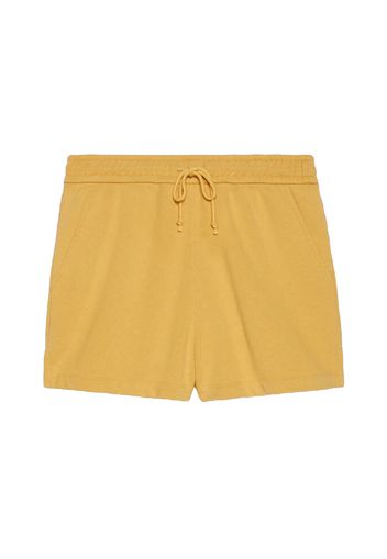 Gucci x The North Face Web Print Cotton Shorts Mustard