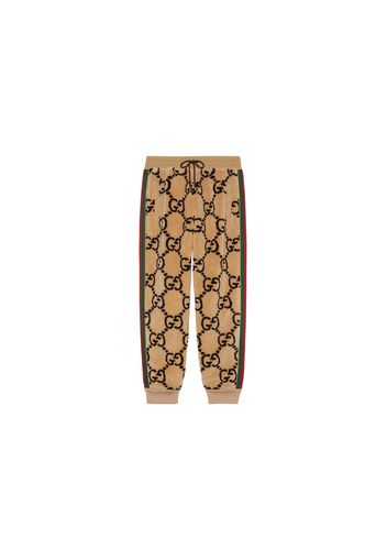 Gucci GG Jacquard Jogging Wool Pant Beige/Ebony/Green/Red