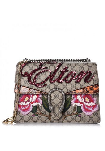 Gucci Dionysus Shoulder Bag GG Supreme/Python Elton Medium Beige/Orange