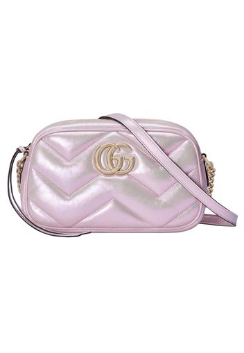 Gucci GG Marmont Small Shoulder Bag Pink Iridescent