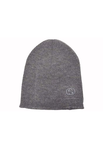 Gucci Wool Simple GG Logo Beanie Grey