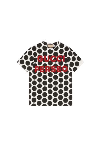 Gucci Perseo Polka Dot Print T-Shirt Black/White