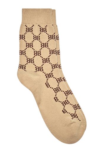 Gucci x Balenciaga The Hacker Project Hacker BB Tennis Socks Beige