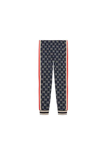 Gucci GG Jacquard Jogging Pant Blue/Ivory