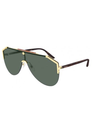 Gucci Shield Sunglasses Gold/Havana (GG0584S 002)