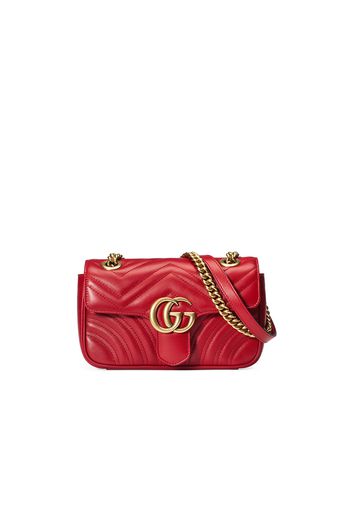 Gucci GG Marmont Matelasse Mini Hibiscus Red