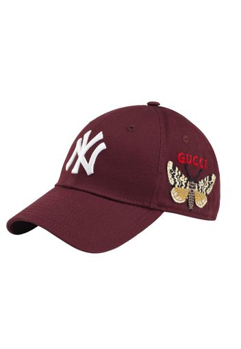 Gucci NY Yankees Embroidered Butterfly Baseball Cap Burgundy