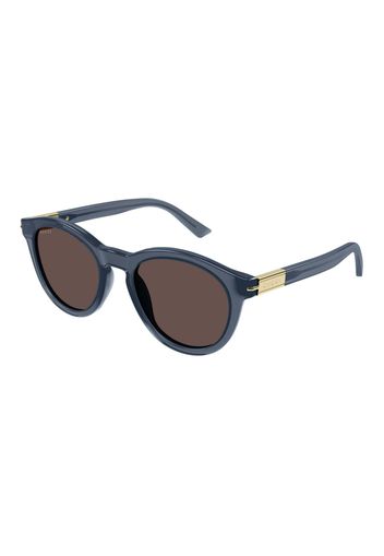 Gucci Round Frame Sunglasses Cobalt Blue/Brown (GG1501S-003-FR)