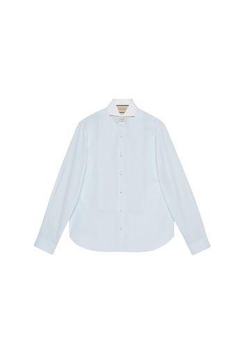 Gucci Cotton Popeline Boxy Shirt Pale Azure