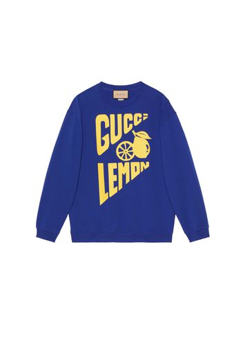 Gucci Lemon Print Sweatshirt Blue