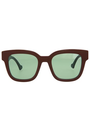 Gucci Square-Acetate Frame Sunglasses Brown/Black/Green (GG0998S-30011733-004-21105)