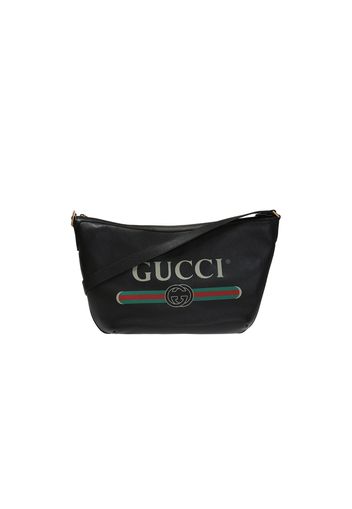 Gucci Vintage Logo Messenger Shoulder Bag Black