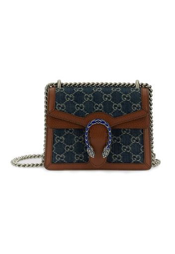 Gucci Dionysus Chain Bag Mini GG Jacquard Dark Blue/Ivory/Brown