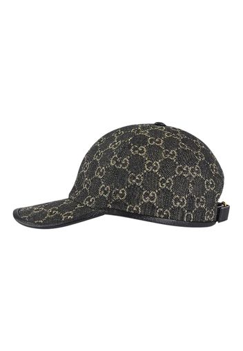 Gucci Logo Denim Baseball Cap Black