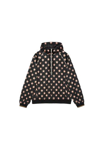 Gucci All Over Half Zip Jacket Black Pink