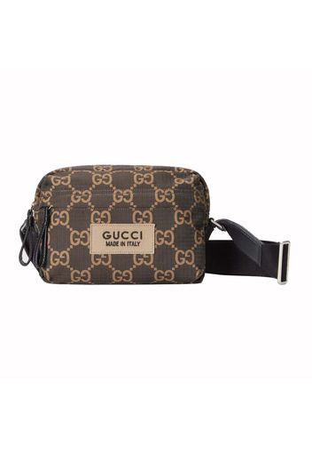 Gucci Medium GG Polyester Crossbody Bag Ebony/Beige