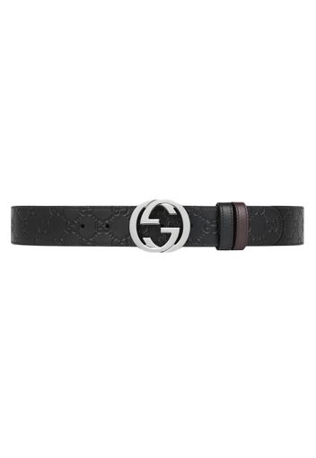 Gucci Reversible Signature Belt Black