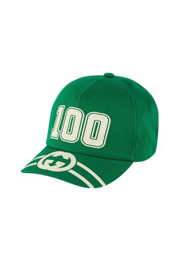 Gucci 100 Baseball Velcro Strap Cap Green/White