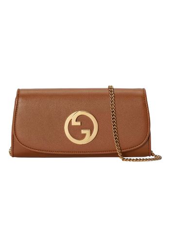 Gucci Blondie Continental Chain Wallet Brown