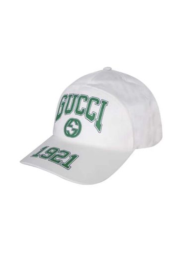 Gucci 1921 Logo Baseball Hat White/Green