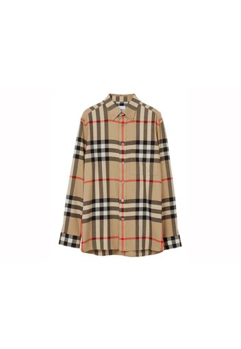 Gucci Castland Check Flannel Shirt Beige