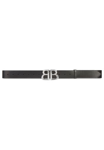 Gucci x Balenciaga The Hacker Project BB Calfskin Belt Black/Silver