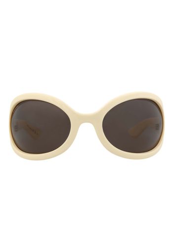 Gucci Shield-Frame Injection Sunglasses White/Brown (GG1381S-30014360-003-10024)