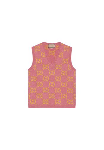 Gucci GG Knitted Wool Vest Pink/Yellow