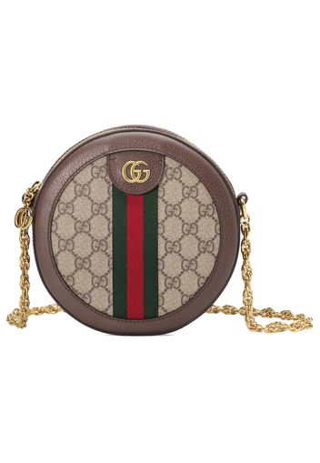 Gucci Ophidia Mini GG Round Shoulder Bag Beige/Ebony