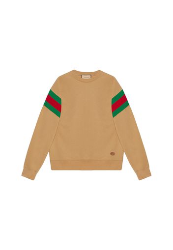 Gucci GRG Sleeve Crewneck Sweater Camel/Red/Green