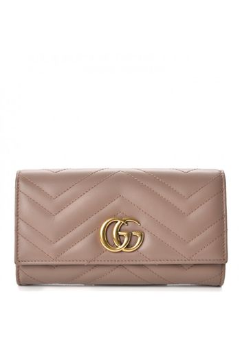 Gucci GG Marmont Wallet Continental Matelasse Nude