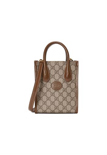 Gucci Mini Tote Bag with Interlocking G Beige/Ebony