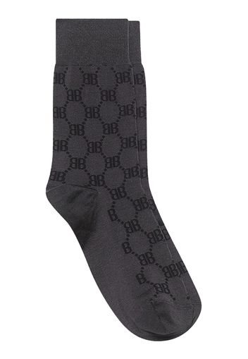 Gucci x Balenciaga The Hacker Project Hacker BB Tennis Socks Charcoal Grey