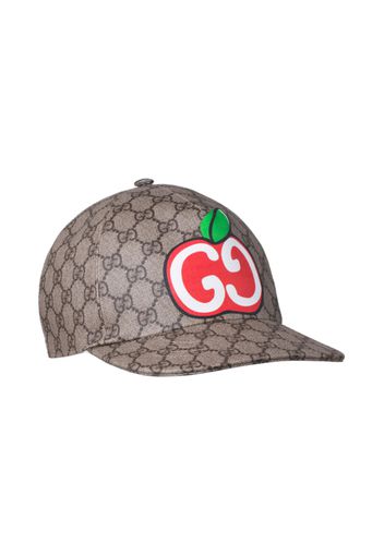 Gucci Apple Print GG Velcro Strap Cap Ebony/Beige/Red/White