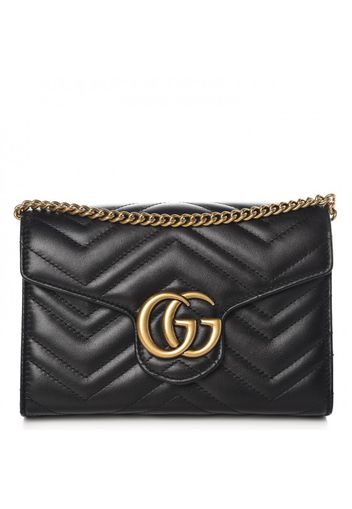 Gucci GG Marmont Wallet on Chain Matelasse Black