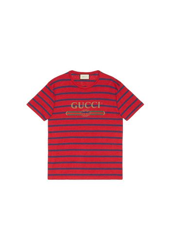 Gucci Logo Striped T-shirt Red