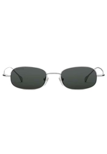 Gucci Rectangular Frame Sunglasses Silver/Grey (779496 I3330 8112)