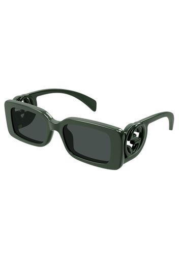 Gucci Chaise Lounge Sunglasses Green/Solid Smoke Grey (GG1325S-003)