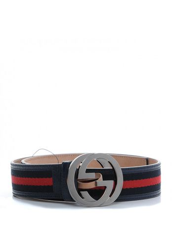 Gucci Interlocking G Belt Web Navy Blue/Red