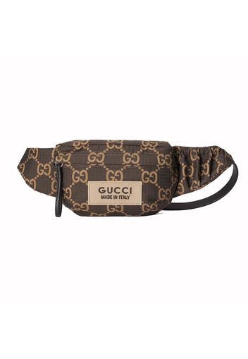 Gucci Large GG Polyester Belt Bag Ebony/Beige