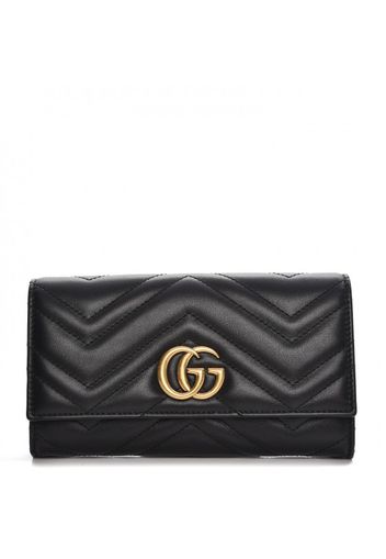 Gucci GG Marmont Continental Wallet Matelasse Black