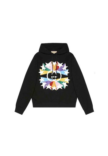 Gucci Interlocking G Graphic-Print Hoodie Black/Multicolor